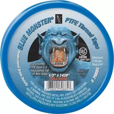 Blue Monster Tape 70885 PTFE Teflon Thread Tape 1/2" x 1429"