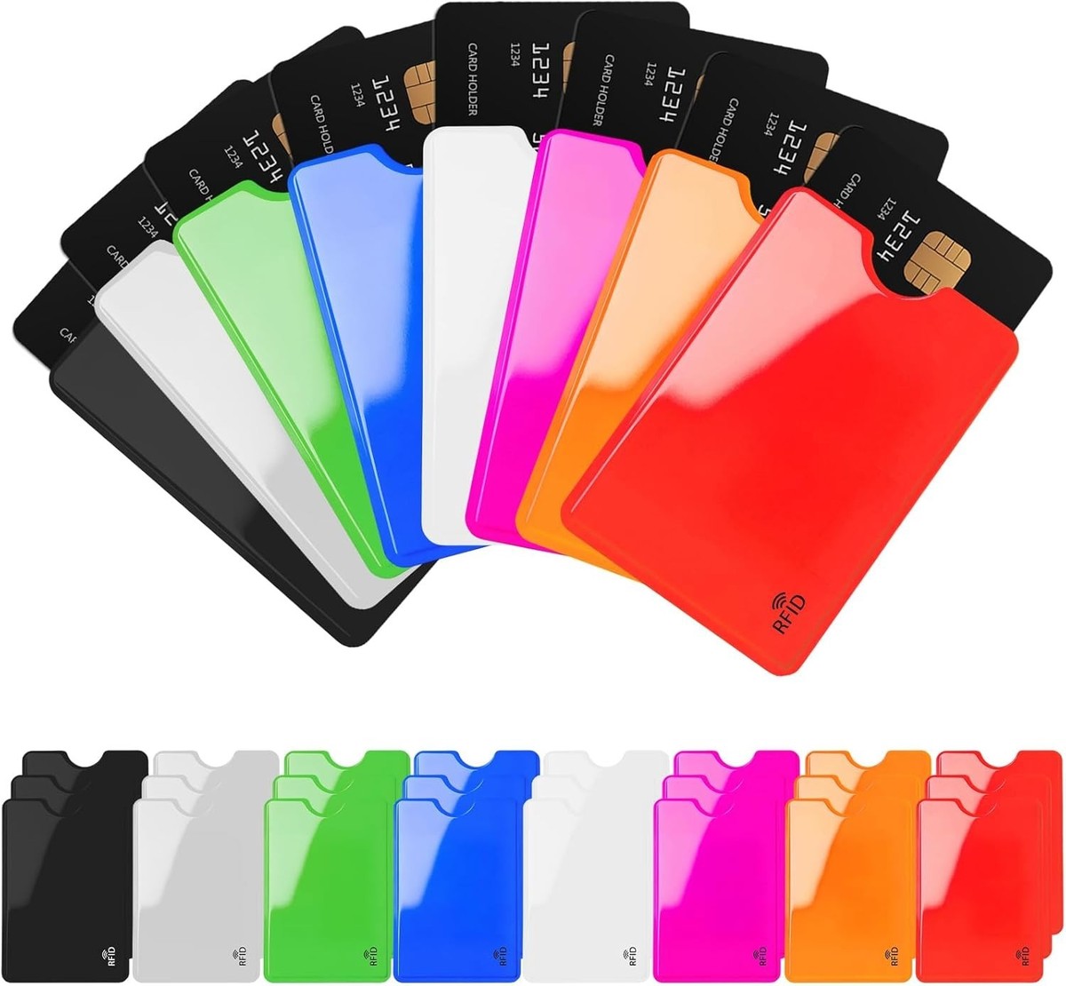 rfid blocking sleeve for credit cards 12 Credit Card Sleeve RFID Blocking Sleeves IdentityTheft Protection Card  Holder