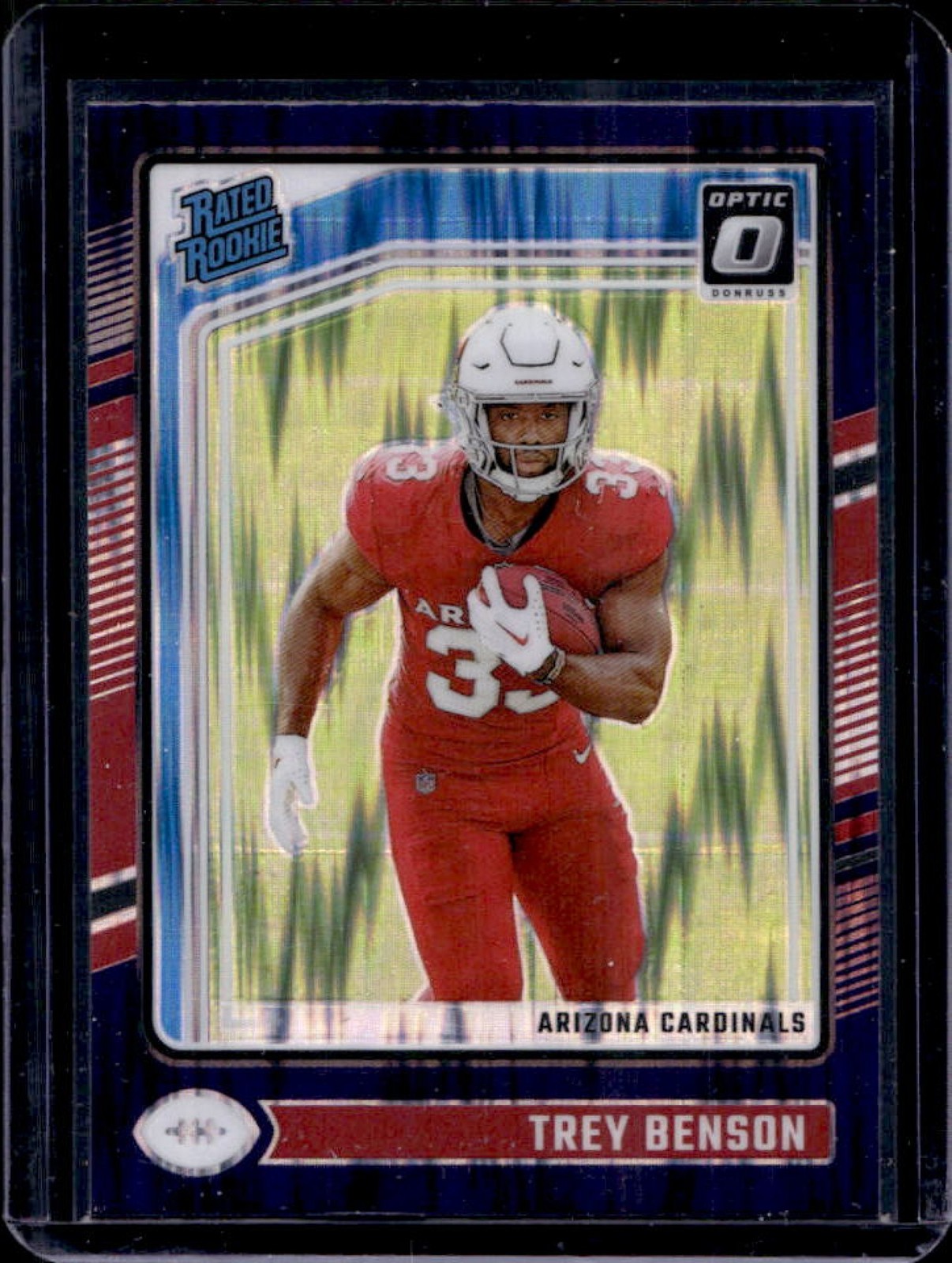2024 Donruss Optic Trey Benson Purple Shock Rated Rookie #293 Cardinals