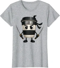 Italian Brainrot Character Capuccino Assassino Fun Ladies' Crewneck T-Shirt