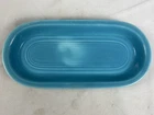 Vintage Homer Laughlin Fiestaware Utility Relish Bread Tray Turquoise Glaze Read