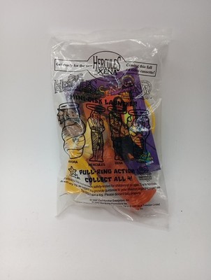 NEW Hercules & Xena Mini Disk Launcher Toy Premium 1997 Carl Karcher Carls Jr.