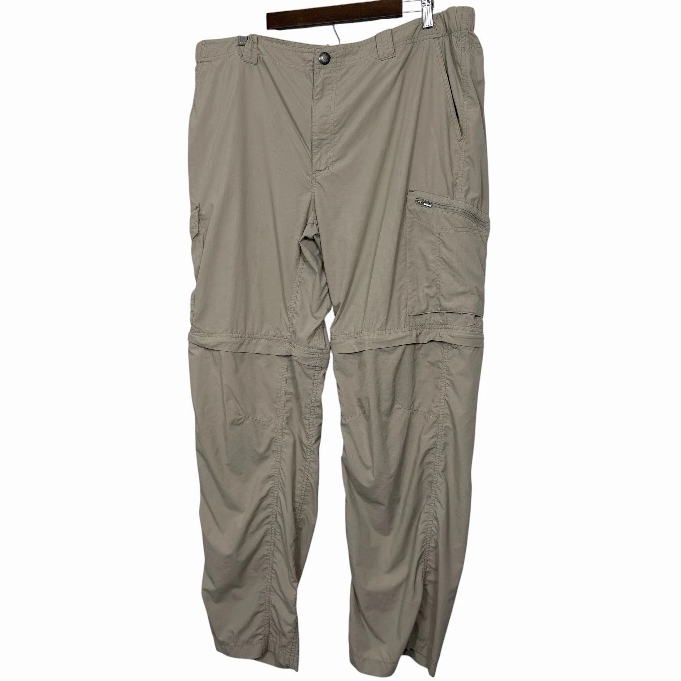 Columbia Omni-Shade Convertible Hiking Pants Beige Men’s 40x32 Zip Off Cargo