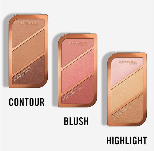 Rimmel London Sculpting Highlighter Palette 3-tone, Coral Glow, 18.5 g - Picture 5 of 10