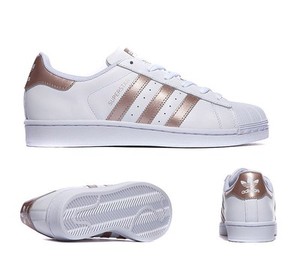 adidas Originals Superstar Foundation White Burgundy Gold By3713 