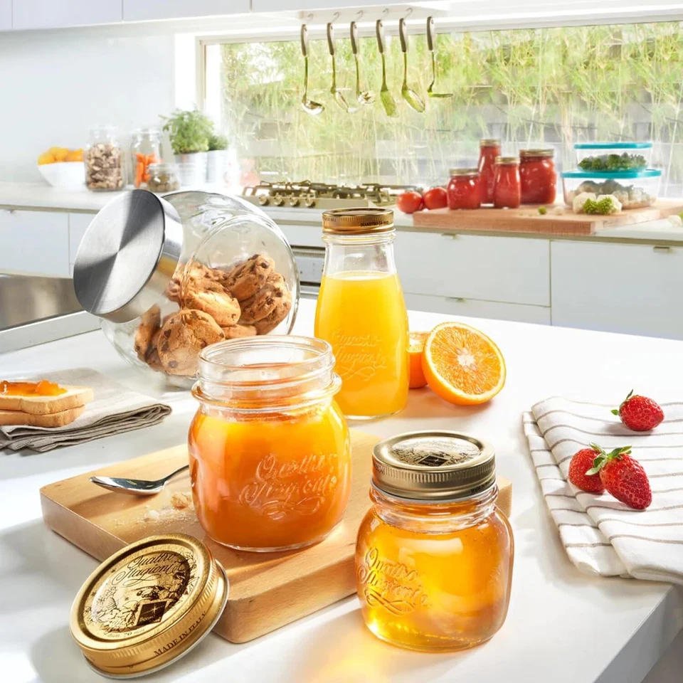 Набор из 12 стеклянных банок для консервирования Bormioli Rocco Quattro Stagioni 6,75 унции - Изображение 3 из 4