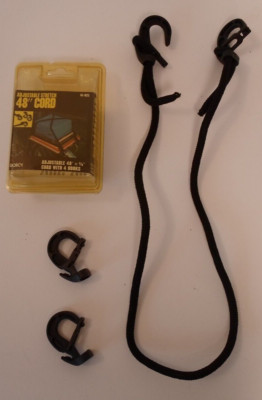 48  Adjustable Black Elastic Bungee Cord Weather Resistant Bike Car Strap