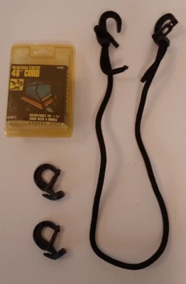 DORCY 48” Adjustable Black Elastic Bungee Cord Weather Resistant Bike Car Strap