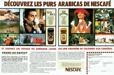 Werbung Advertising 099 1987 Kaffee Nescafé Alta Rica Arabica & Kolumbien (2p)