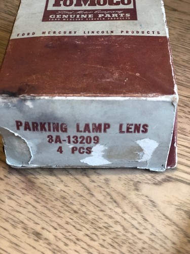 3 NOS Ford 8A-13209 1949 Ford Car Parking Lamp Lenses Glass OEM LH - Picture 3 of 4