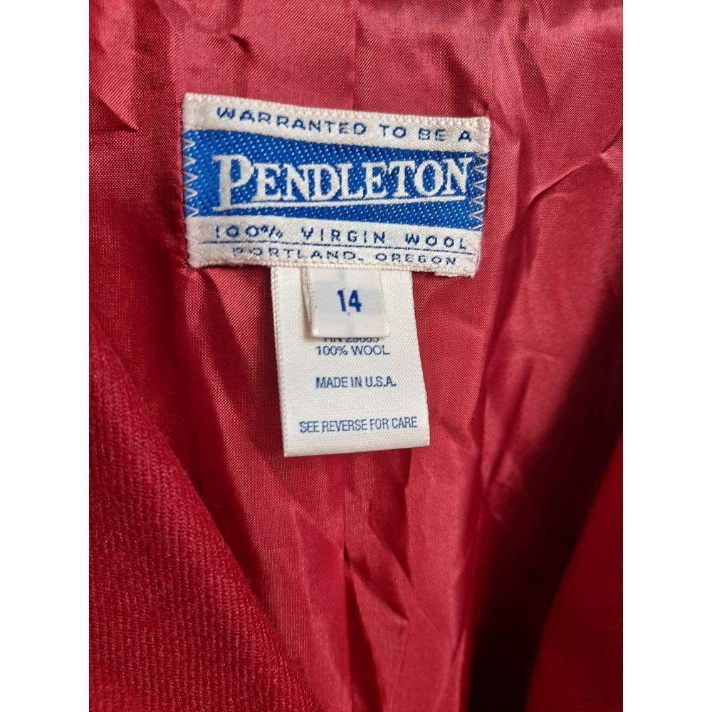 Pendleton Red Virgin Wool Blazer Professional Off… - image 4