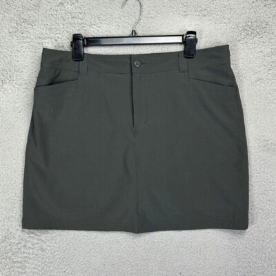 Eddie Bauer Skirt Womens 14 Grey Lined Athletic Golf Mini Skort Tennis Ladies