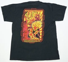 Rare Vintage Dragon Ball Z Goku Super Saiyans 2001 T Shirt 2000s Anime Black M
