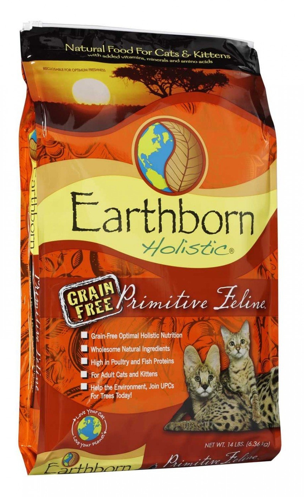 Earthborn Grain Free Primitive Feline 14 lbs 14 Pound (Pack of 1)
