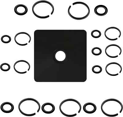 (5+5Sets) 3/8 and1/2 Impact Retaining Ring Clip with milwaukee o ring, Black