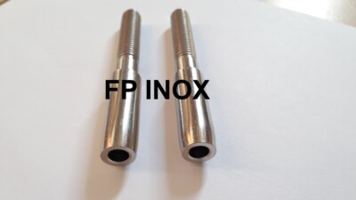 Embouts à Sertir Câble 2mm Avec Filetage M5 Droite - Lot De 2, Inox A4, Neuf