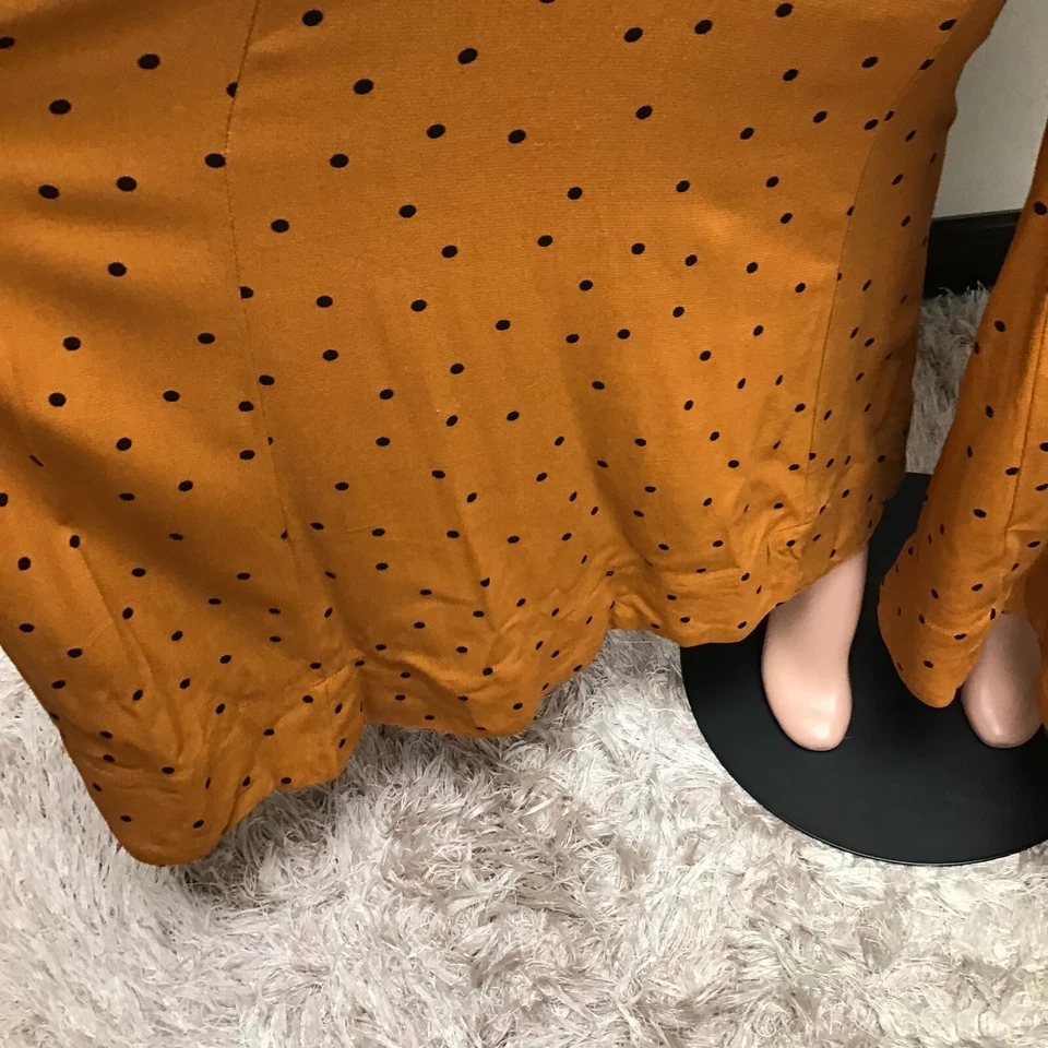 Mono Free People Rust Lunares Pierna Ancha Cuello en V Sin Mangas Jamboree M $128 Foto 4 de 4