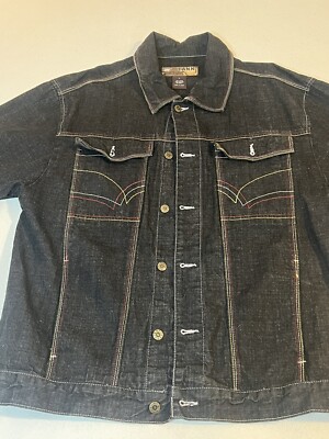 90 s Grungy Denim Vintage TANK Jeans Jacket Size L