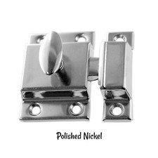 2-1/4" Stamped Steel Latch Flush Mount Furniture Cabinet Polished Nickel Finish