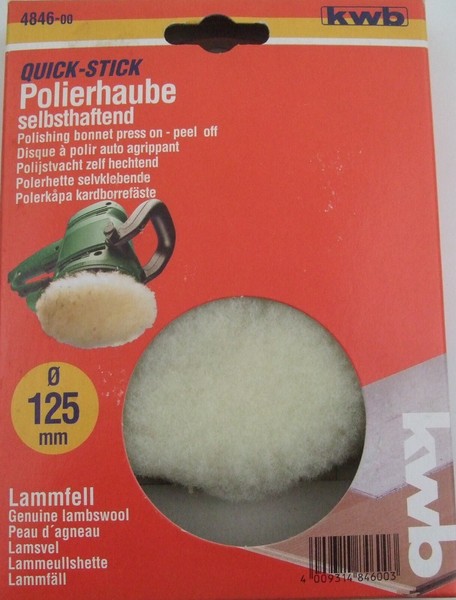 Kwb Polierhaube Quick- Stick Ø 125 Mm F. Exenterschleifer Schleifteller-image