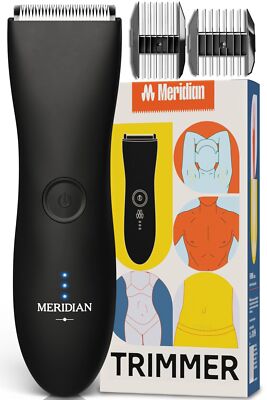 Meridian Premium Körperhaartrimmer – USB-C, Wasserdicht, Mit Sicherheitsaufsätzen