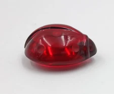 Baccarat Crystal Red Ladybug Hand Cooler Paperweight Figurine