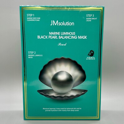 [JM Solution] Marine Luminous Black Pearl Balancing Mask 1Pack (10ea) Exp 2026