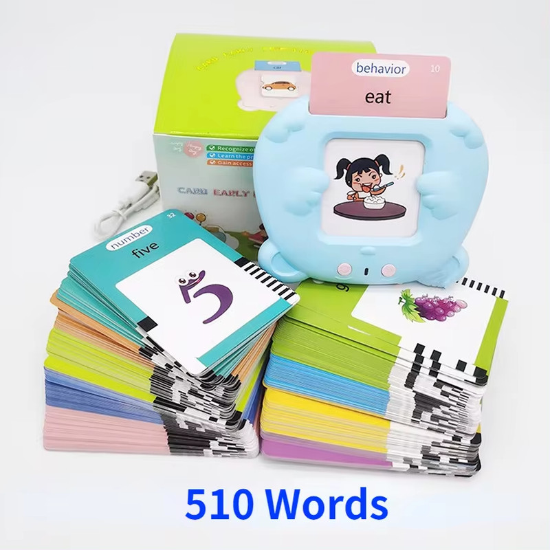 Talking Flash Cards Early Educational Toys Baby Boys Girls Preschool Learning Re