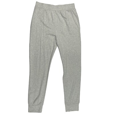 Open Edit Sweatpants Womens Medium Gray Pleated Elastic Waist Tapered Leg