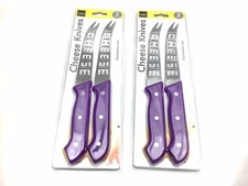 Handy Helpers Kitchen Essentials Cheese Knives Set of 2 Purple Handles 