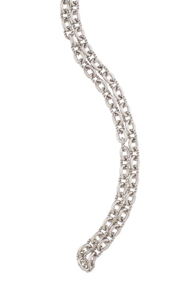 Phillip Gavriel Sterling Silver 16" Italian Oval Cable Chain Necklace 6MM 29Gr