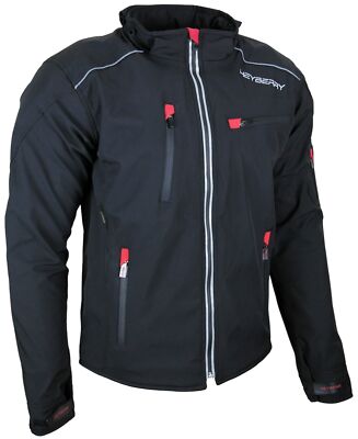Heyberry Soft Shell Motorradjacke Textil Schwarz Gr. M