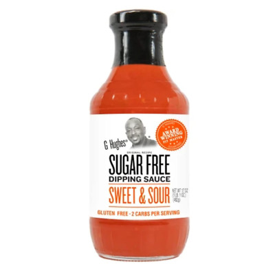 G Hughes Sugar Free, Sweet & Sour Sauce - Gluten Free Dipping Sauce, Great Keto