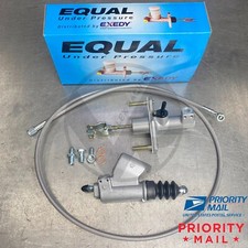 Budget Em2 Clutch Master Cylinder Kit Stainless Line For 12-15 Honda Civic Si