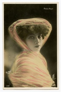 c 1906 Theater YOUNG BEAUTY Pretty Lady Dorzil Reutlinger French photo postcard