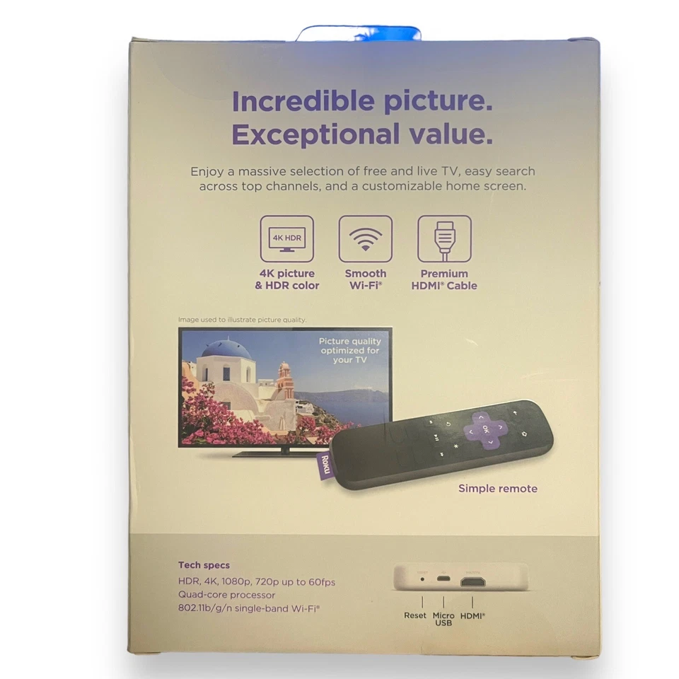 Roku Premiere 3920RW-SW HD | 4K | HDR Streaming Media Player #7175 - Image 3 of 4