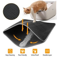 Cat Litter Mat EVA Double Layer Kitty Litter Trapper Carpet Urine-proof Rug Mat