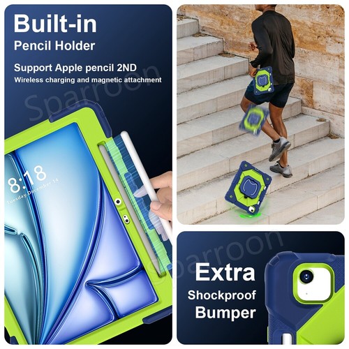 Shockproof Heavy Duty Hard Case for iPad 5/6/7/8/9/10th Gen Air 4 5 Pro 11 2024 - Picture 15 of 126