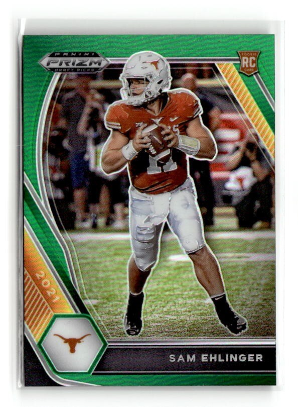2021 Panini Prizm Draft Picks - Green Prizm #131 Sam Ehlinger (RC)
