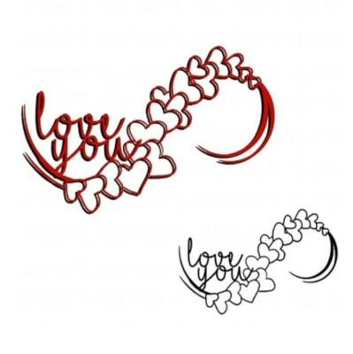 album fotografico love you heart metallo fustelle scrapbooking stencil fustella fai da te card