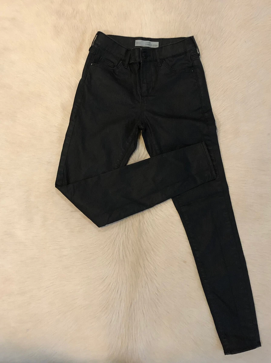 Topshop coated hotsell leigh jeans