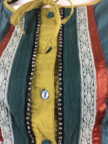 J. Peterman Women’s Embellished Patchwork Midi Hobo Fit & Flair Dress Sz. 8 - Picture 18 of 22