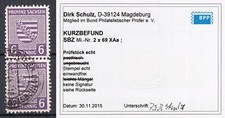 SBZ Provinz Sachsen Mi.69XAa Paar gestempelt gepr&uuml;ft Kurzbefund BPP (aus 66-71)