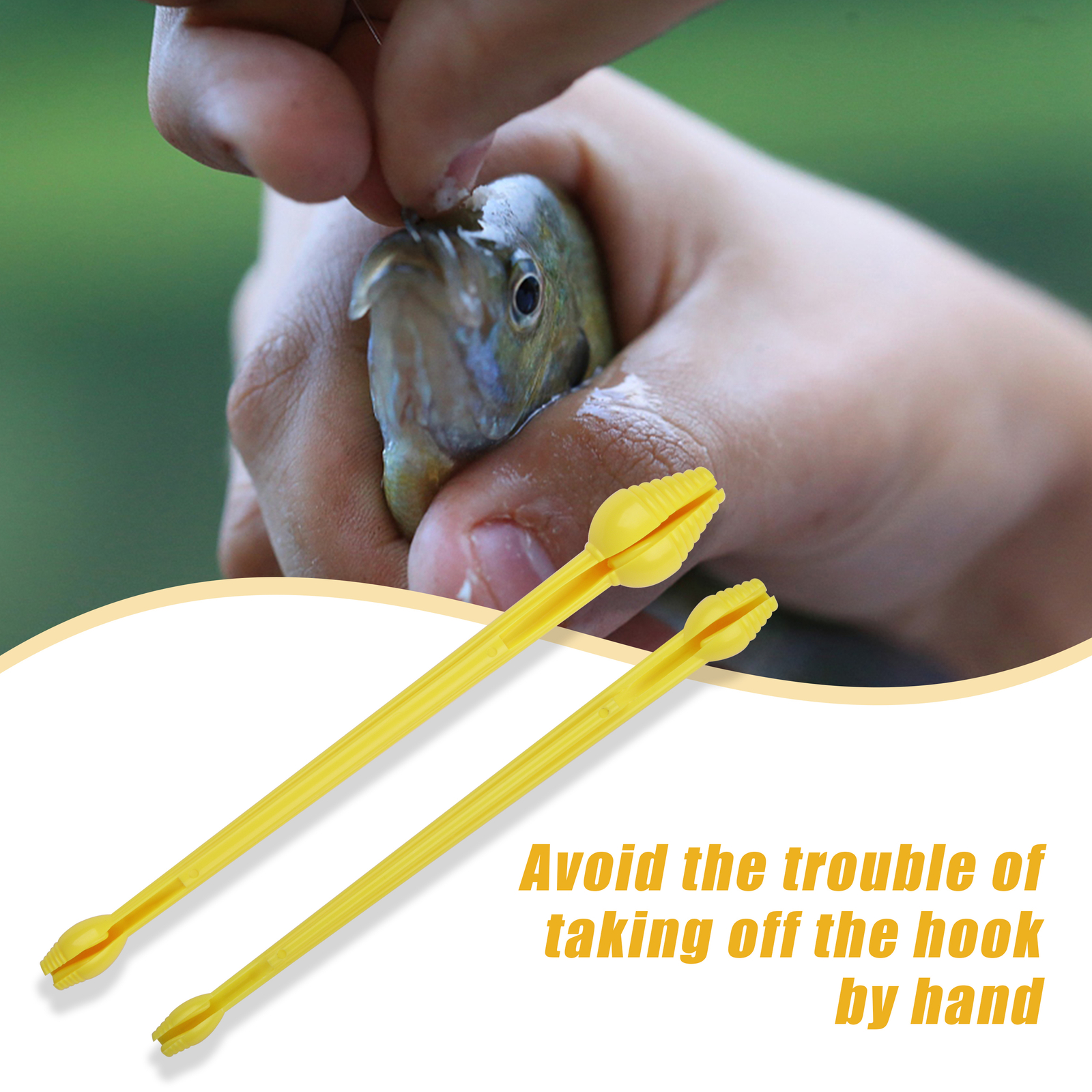 2PCS Fishing Hook Plastic Snelled Fish Hook Remover Sea Course Pike eBay