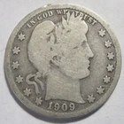 1909-d Barber Quarter VERY GOOD Denver Mint