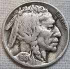 1918 S Buffalo Nickel VF.  Free Shipping