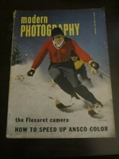 Modern Photography Magazine January 1952 Downhill Skiing The Flexaret Camera FLM