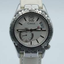Cimiert Pyramis Quartz Montre Hommes 2416 Avec Papiers Blanc comme Neuf N021