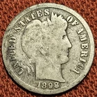 1898 Barber Dime 10C Silver Coin G/VG 90% Silver