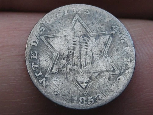 1858-P Three Cent Silver — photo from the most recent tracked eBay sale